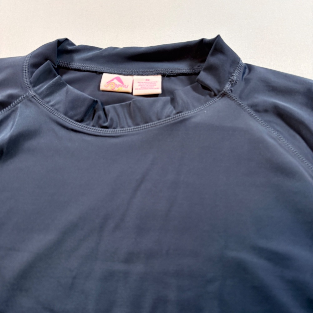 Kanu Surf Rash Guard Mens 3X Navy Blue Short Sleeve UPF 50+ Swim Shirt